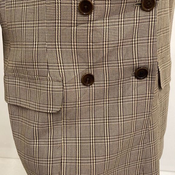 Ralph Lauren Vintage Brown Double Breasted Oversized Blazer Office Plus Size 14 - Picture 6 of 13